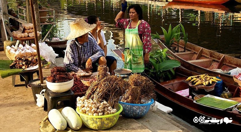 مرکز خرید بازار شناور تاکا شهر تایلند کشور بانکوک