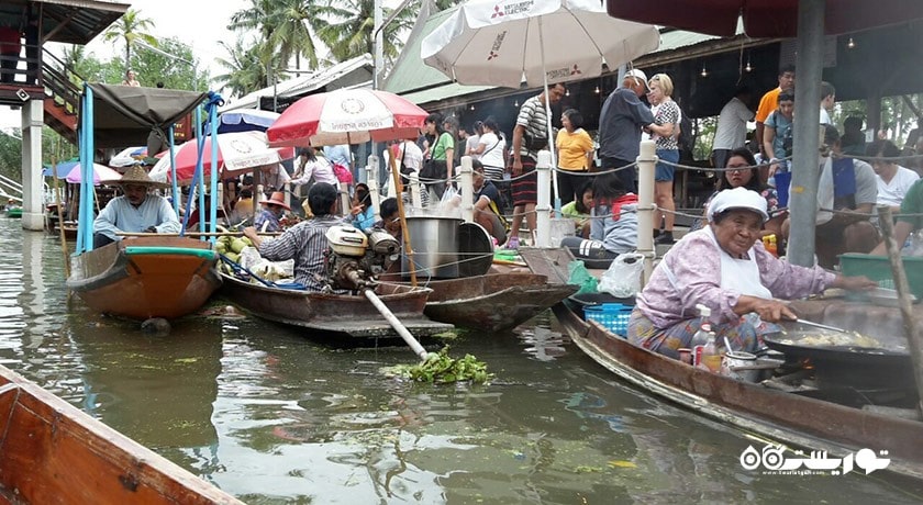 مرکز خرید بازار شناور تاکا شهر تایلند کشور بانکوک