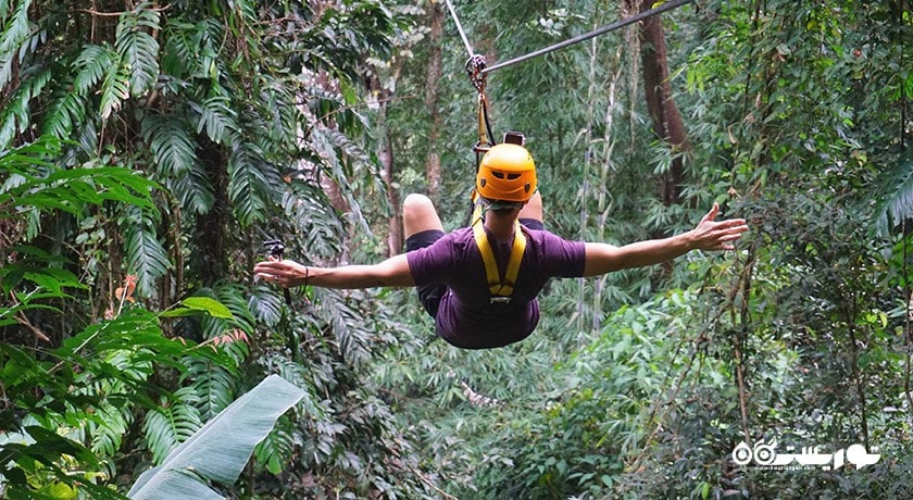 سرگرمی زیپ لاین لنکاوی شهر مالزی کشور لنکاوی