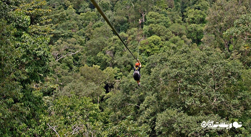 سرگرمی زیپ لاین لنکاوی شهر مالزی کشور لنکاوی