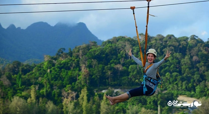 سرگرمی زیپ لاین لنکاوی شهر مالزی کشور لنکاوی