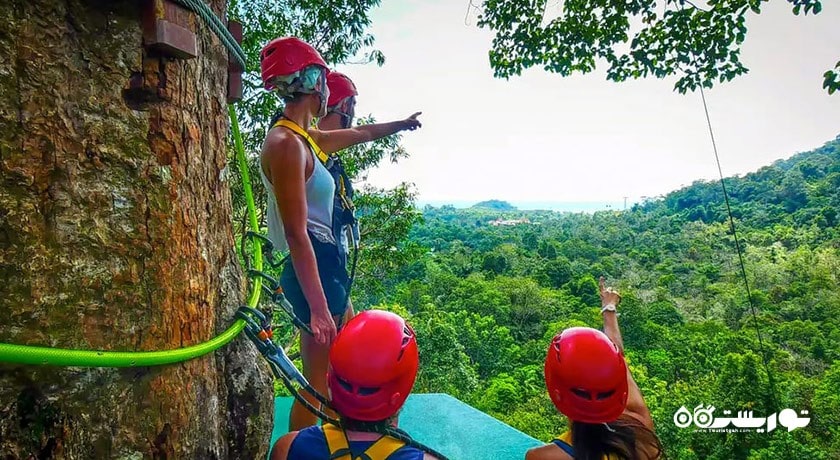 سرگرمی زیپ لاین لنکاوی شهر مالزی کشور لنکاوی