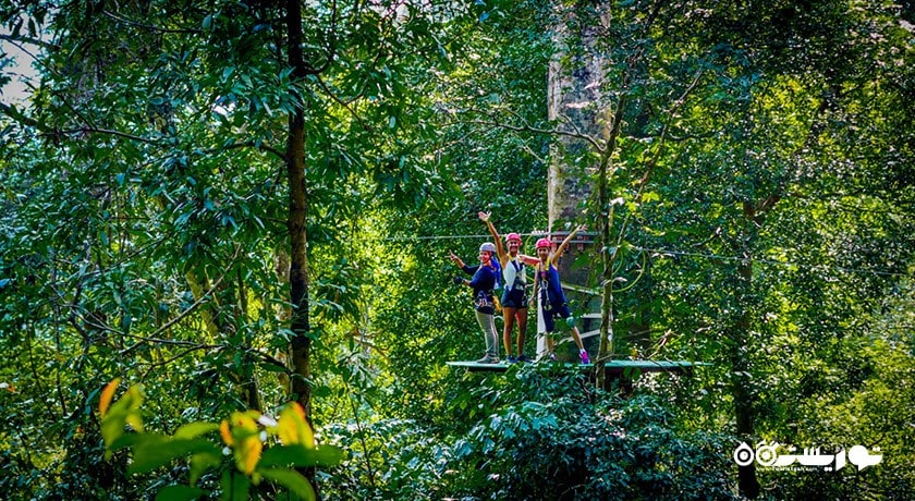 سرگرمی زیپ لاین لنکاوی شهر مالزی کشور لنکاوی