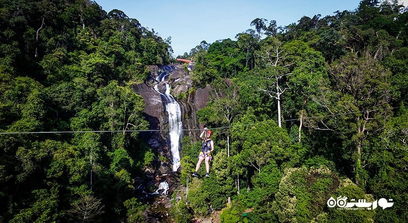 سرگرمی زیپ لاین لنکاوی شهر مالزی کشور لنکاوی