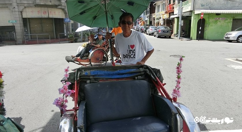 سرگرمی سواری با تریشاو در پنانگ شهر مالزی کشور پنانگ