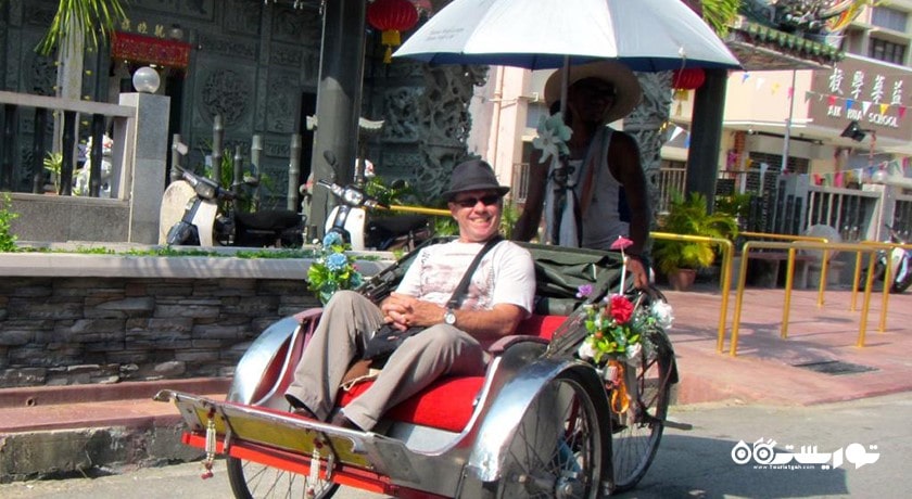 سرگرمی سواری با تریشاو در پنانگ شهر مالزی کشور پنانگ