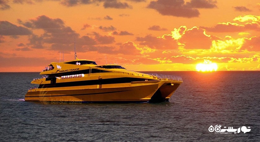 سرگرمی سفر دریایی غروب به همراه شام شهر اندونزی کشور بالی