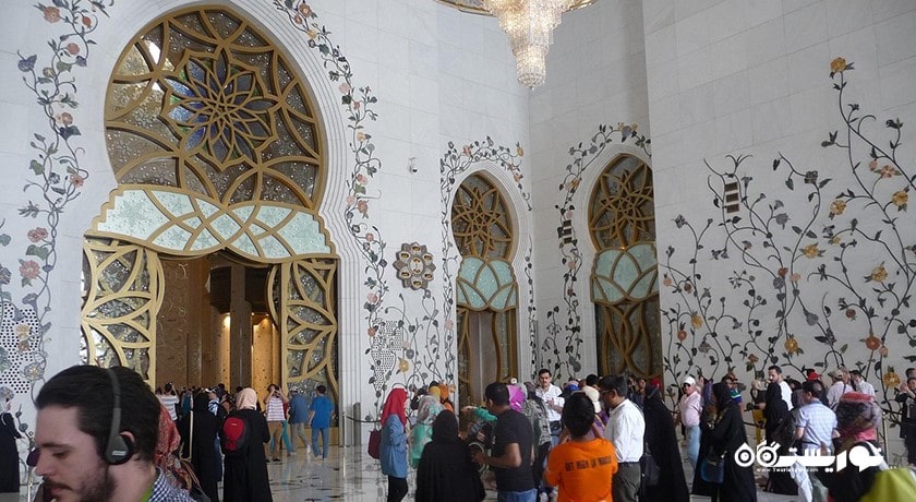  مسجد جامع شیخ زاید شهر امارات متحده عربی کشور ابوظبی