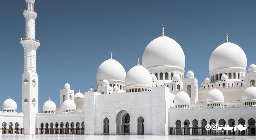  مسجد جامع شیخ زاید شهر امارات متحده عربی کشور ابوظبی