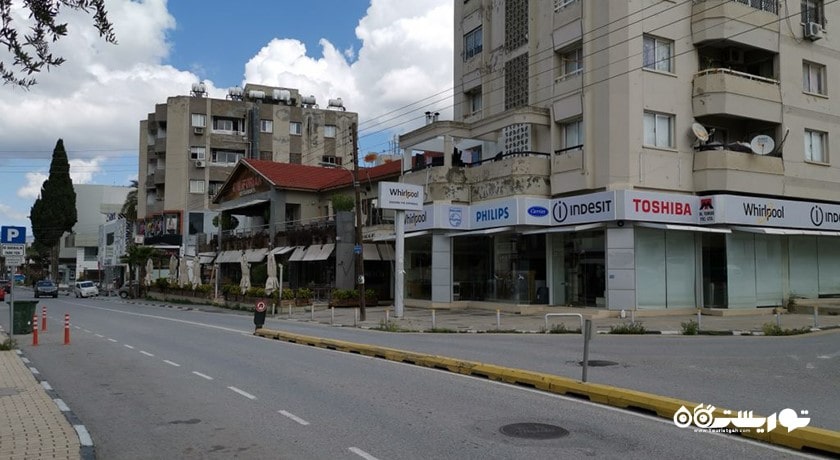 مرکز خرید خیابان دربویو شهر قبرس شمالی کشور نیکوزیای شمالی