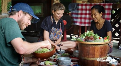 سرگرمی کلاس آشپزی تایلندی در سامویی شهر تایلند کشور کو سامویی