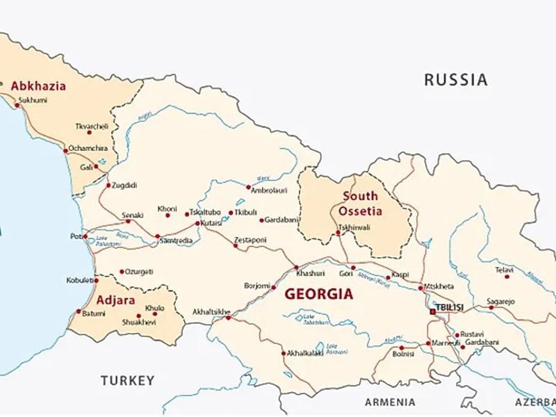 گرجستان یکی از کشورهای میان قاره ای گسسته