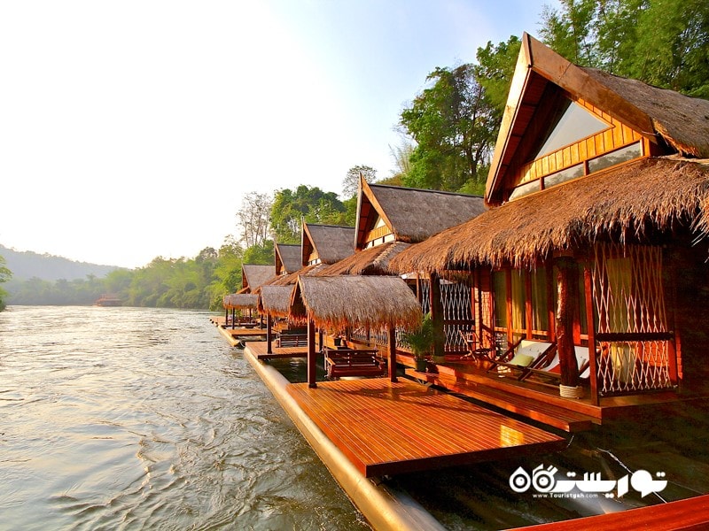 6. خانه شناور رودخانه کوآی، تایلند 