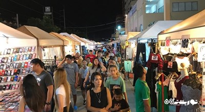 مرکز خرید بازار شبانه جاده تپ پرازیت شهر تایلند کشور پاتایا