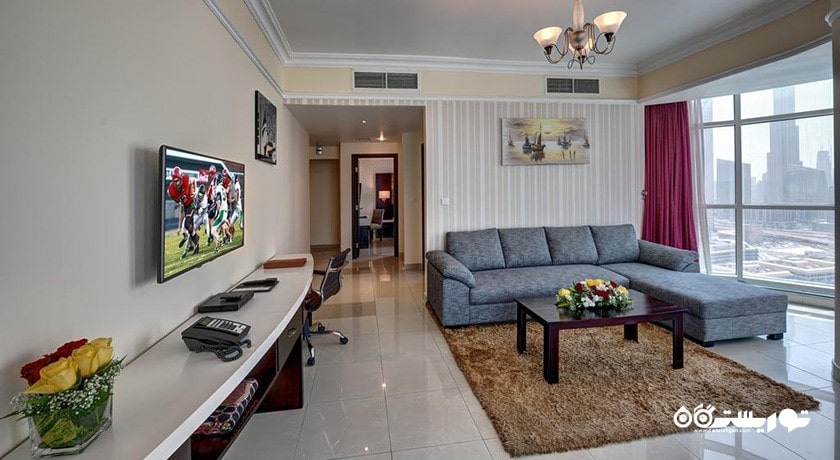 محوطه نشیمن آپارتمان یک خوابه پرمیوم