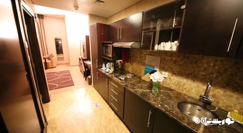 نمای آشپزخانه اتاق استودیو