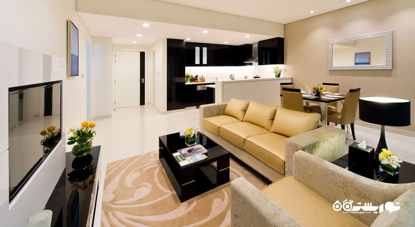 محوطه نشیمن سوئیت یک خوابه