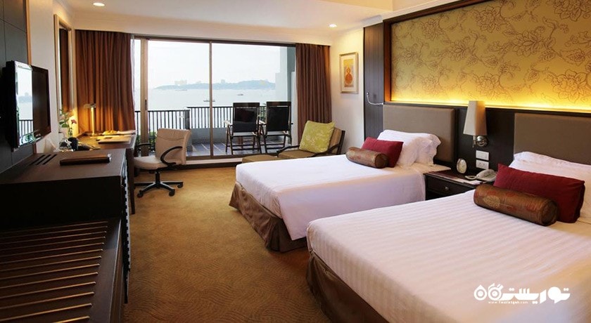 تخت های توئین اتاق پرمیوم با چشم انداز دریا