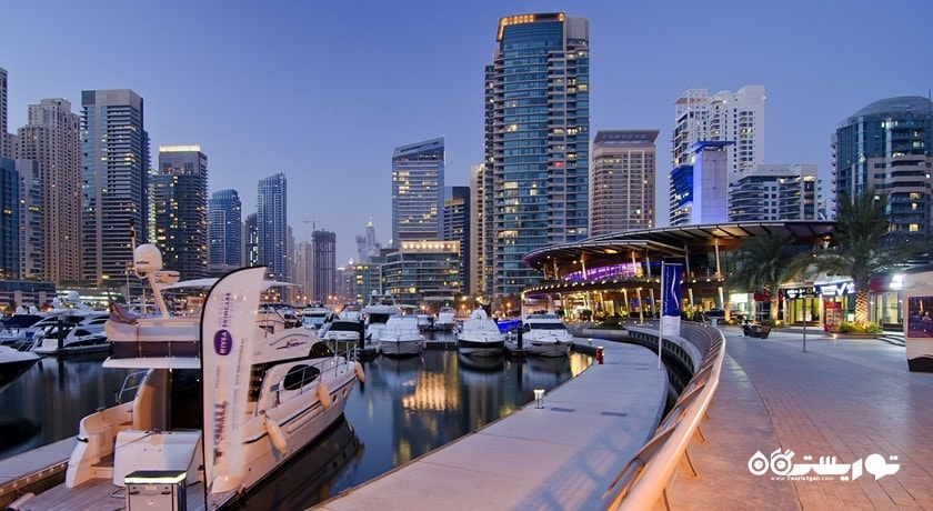  پیاده روی دبی مارینا شهر امارات متحده عربی کشور دبی