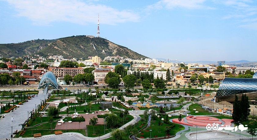 سرگرمی پارک ریکه در تفلیس شهر گرجستان کشور تفلیس