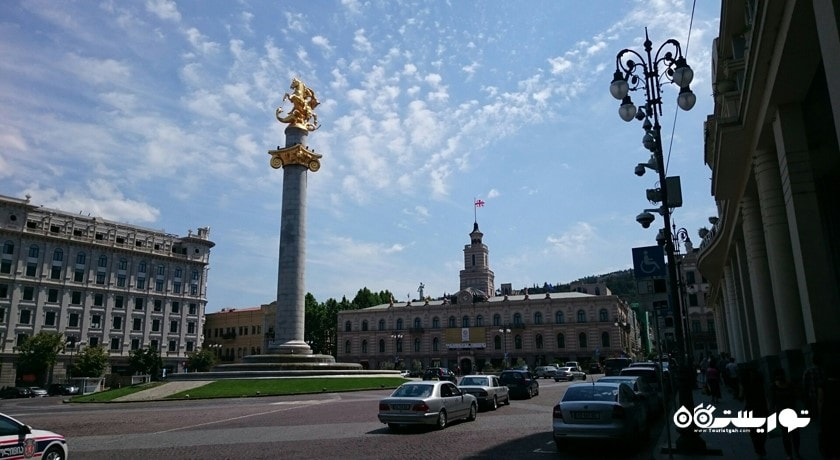  بنای یادبود آزادی (میدان آزادی) شهر گرجستان کشور تفلیس