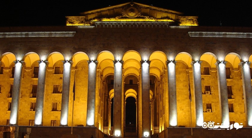  ساختمان پارلمان شهر گرجستان کشور تفلیس