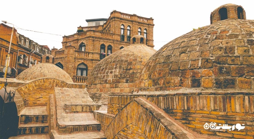 سرگرمی حمام های گوگردی شهر گرجستان کشور تفلیس