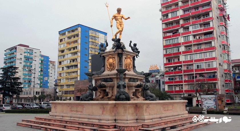  آبنمای نپتون شهر گرجستان کشور باتومی