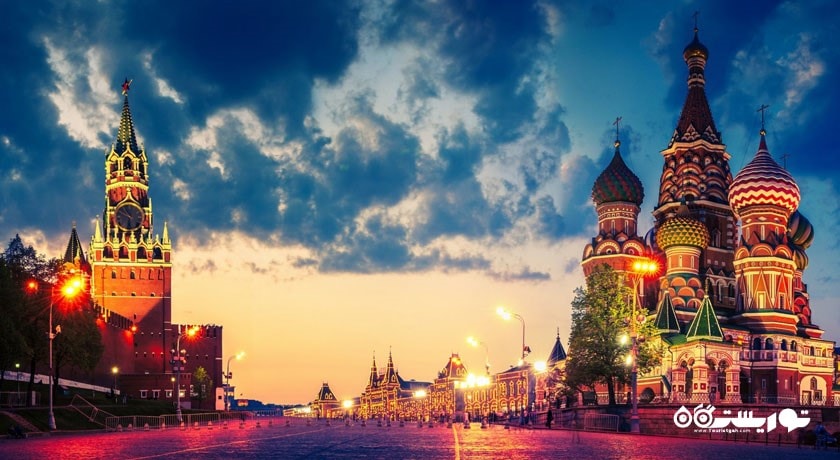  کلیسای جامع سنت باسیل شهر روسیه کشور مسکو