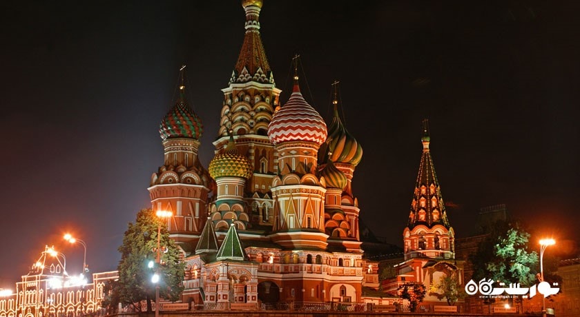  کلیسای جامع سنت باسیل شهر روسیه کشور مسکو