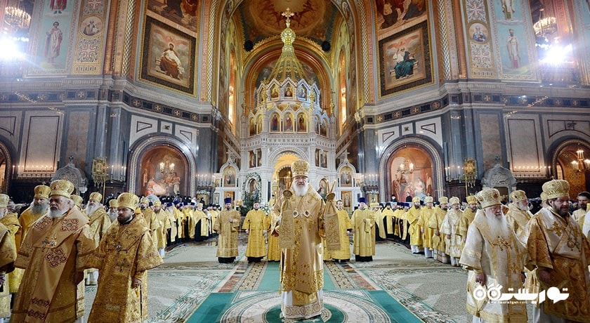  کلیسای مسیح نجات دهنده شهر روسیه کشور مسکو