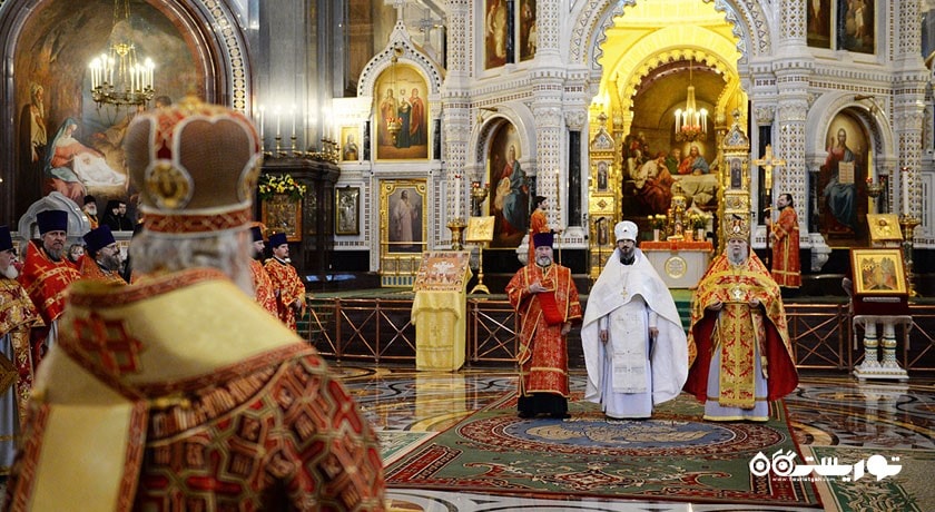  کلیسای مسیح نجات دهنده شهر روسیه کشور مسکو