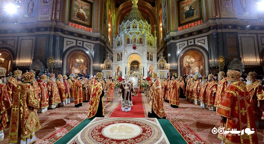  کلیسای مسیح نجات دهنده شهر روسیه کشور مسکو