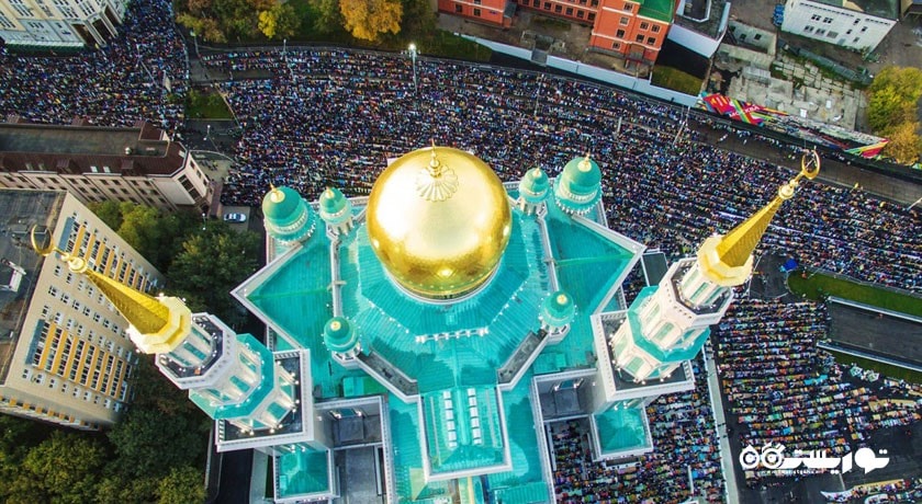  مسجد جامع مسکو شهر روسیه کشور مسکو