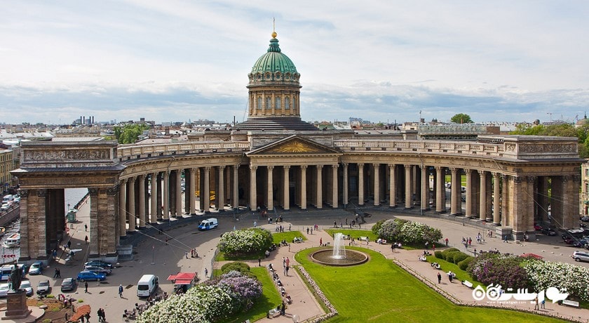  کلیسای جامع کازان شهر روسیه کشور سن پترزبورگ