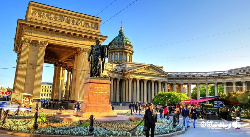  کلیسای جامع کازان شهر روسیه کشور سن پترزبورگ