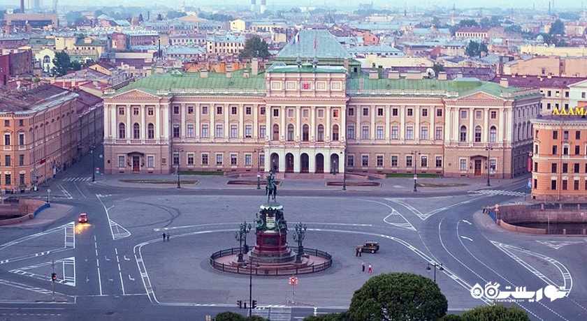  میدان سنت ایزاک (اسحاق مقدس) شهر روسیه کشور سن پترزبورگ