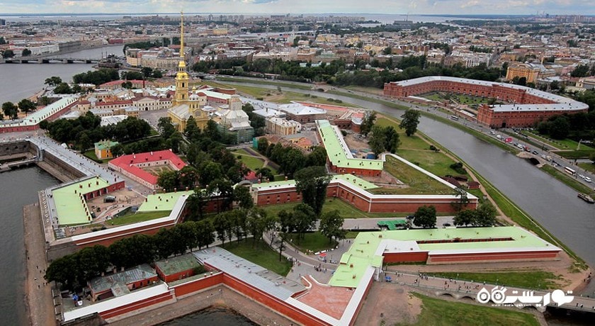  قلعه پیتر و پل و موزه تاریخی سن پترزبورگ شهر روسیه کشور سن پترزبورگ