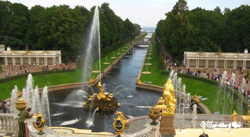 کاخ موزه و باغ پترهوف شهر روسیه کشور سن پترزبورگ