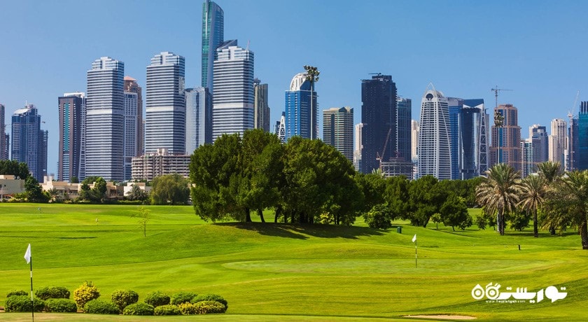 سرگرمی گلف در دبی شهر امارات متحده عربی کشور دبی
