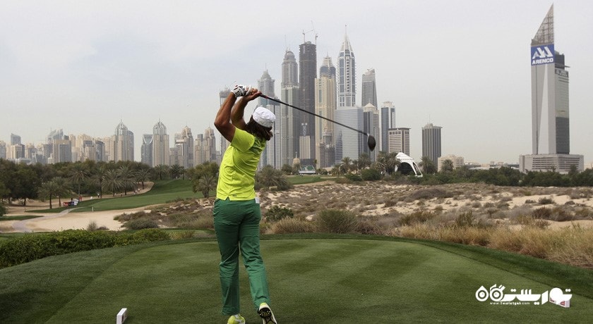 سرگرمی گلف در دبی شهر امارات متحده عربی کشور دبی