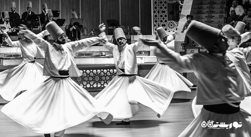 سرگرمی مراسم سماع (طریقت مولویه دراویش) شهر ترکیه کشور قونیه