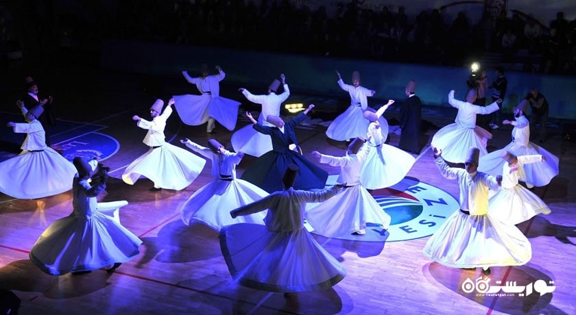 سرگرمی مراسم سماع (طریقت مولویه دراویش) شهر ترکیه کشور قونیه