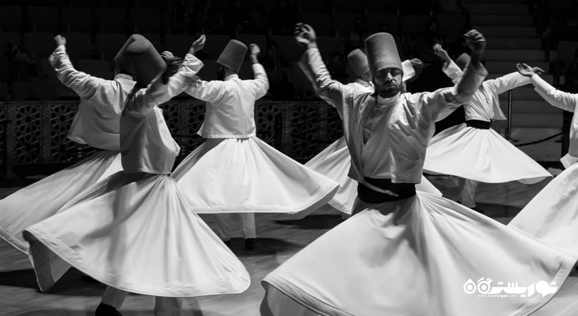 سرگرمی مراسم سماع (طریقت مولویه دراویش) شهر ترکیه کشور قونیه