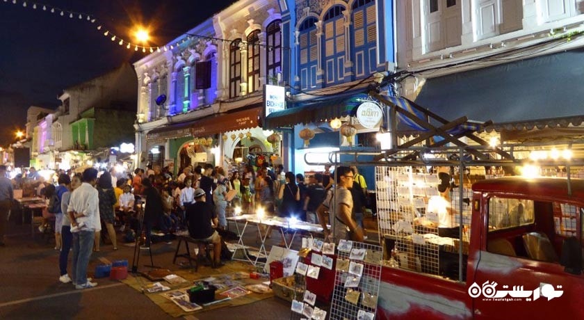 مرکز خرید بازار واکینگ استریت پوکت شهر تایلند کشور پوکت