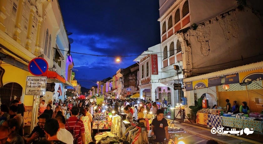 مرکز خرید بازار واکینگ استریت پوکت شهر تایلند کشور پوکت