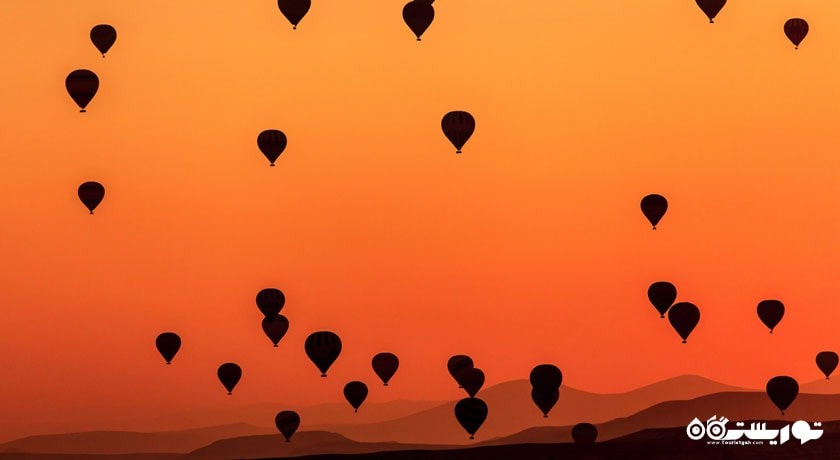 سرگرمی بالن سواری شهر ترکیه کشور آنتالیا