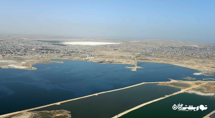 سرگرمی دریاچه بیوک شور شهر آذربایجان کشور باکو