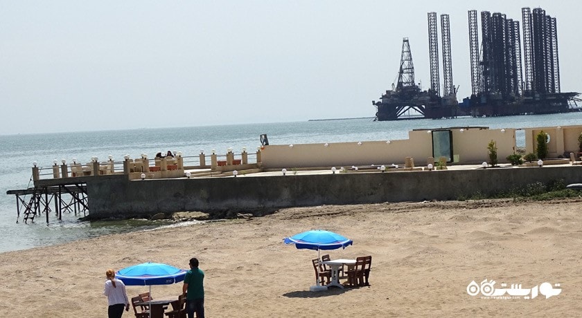 سرگرمی سواحل و مناظر دریایی شهر آذربایجان کشور باکو