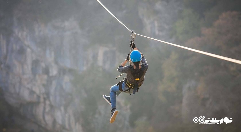سرگرمی زیپ لاین ، ایروان شهر ارمنستان کشور ایروان